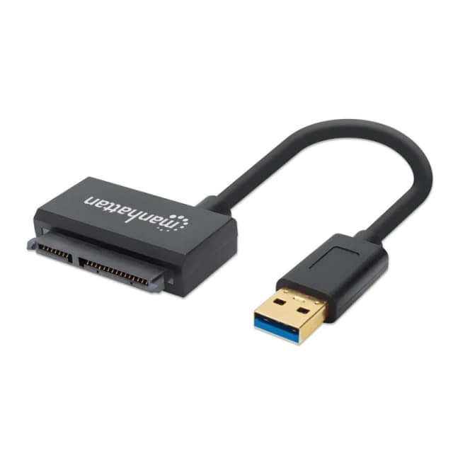 Manhattan Manhattan USB-A to SATA 2.5" Adapter Cable, 42cm, Male to Male, 5 Gbps (USB 3.2 Gen1 aka USB 3.0), Supports 48-bit LBA, SuperSpeed USB, Thre