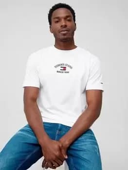 Tommy Jeans Tjm Clsc Timeless Tommy T-shrt, White, Size 2XL, Men