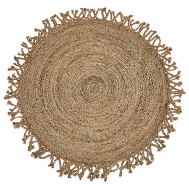 Beliani Rug Zonguldak Beige 120 Cm Jute