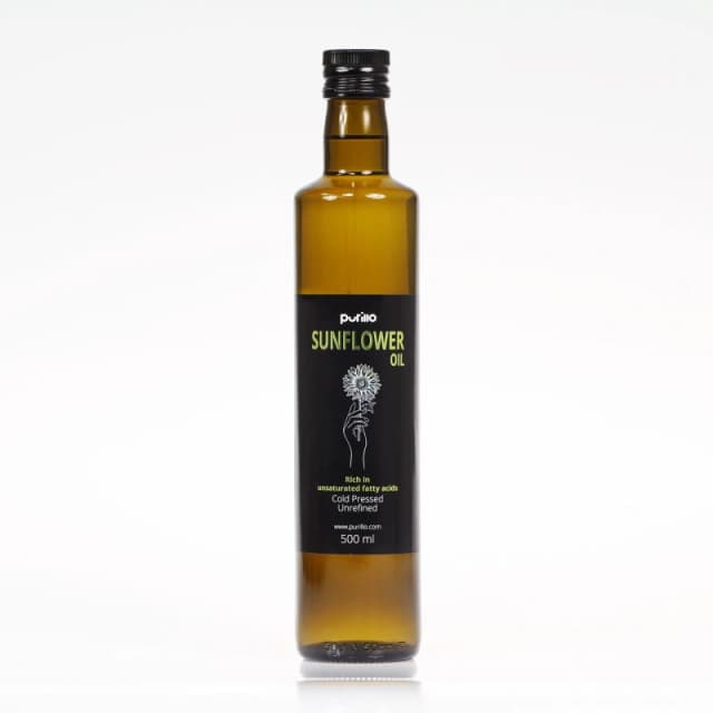 Purillo Raw Cold Pressed Unrefined Sunflower oil 500 ml Yellow unisex