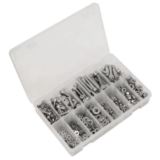 Sealey 710 Piece Stainless Steel Hex Socket Bolt and Nut Assortment AB0710SS
