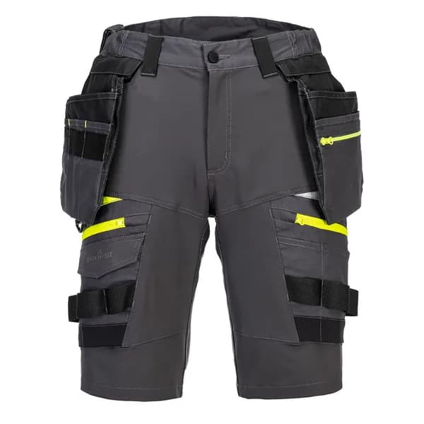Portwest DX4 Mens Detachable Holster Pocket Shorts DX444MGR46 Colour: Metal Grey
