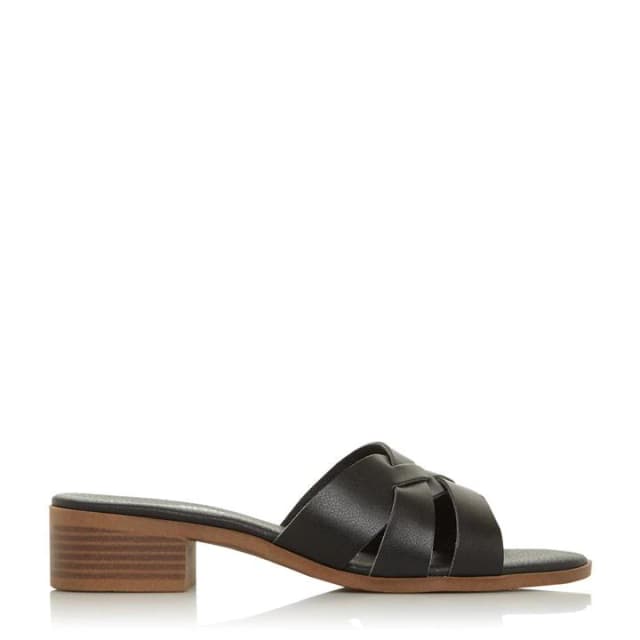 Head Over Heels by Dune Black 'Jase' Block Heel Mules - 3