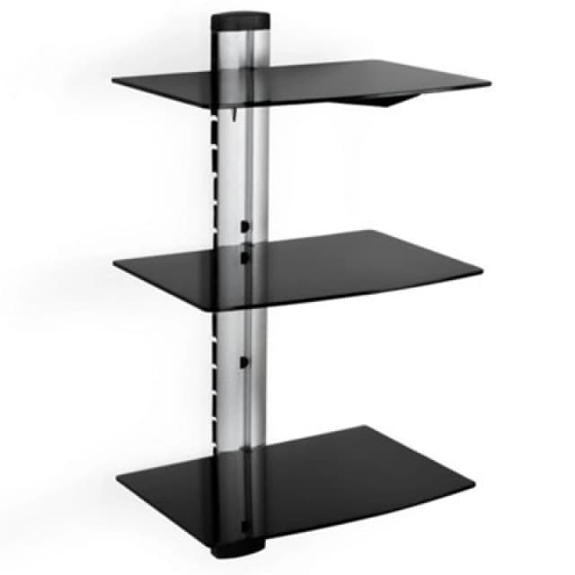 Tectake Floating Shelves With 3 Compartments Model 1 - Black