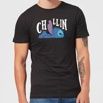 Disney Lilo And Stitch Chillin Mens T-Shirt - Black - 3XL - Black
