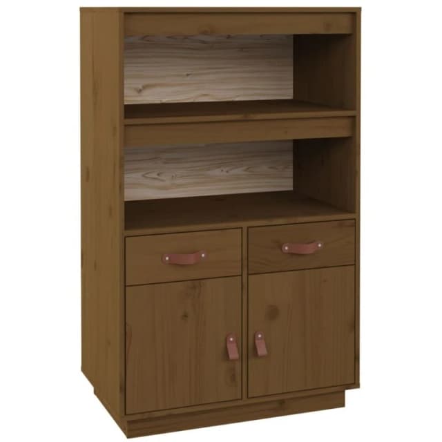 Vidaxl Highboard Honey Brown 67X40X108.5cm Solid Wood Pine, Brown 820160