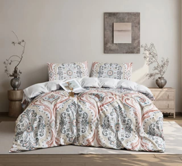 Ezysleep Ezysleep Esme Floral Printed Duvet Set Size: Double Multi Double Unisex 0721545366115