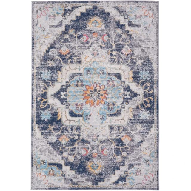 THE RUGS Marrakech Multicolour Distressed Large Area Rug & Runner Living Room 470 Size: 120cm x 170cm Multicolor Unisex 120cm x 170 cm