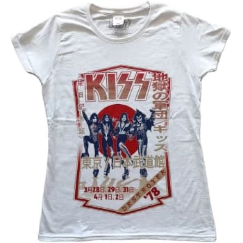 KISS - Destroyer Tour '78 Womens Large T-Shirt - White
