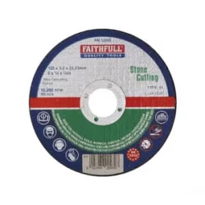 Faithfull FAI1253S Stone Cut Off Disc 125 x 3.2 x 22.23mm