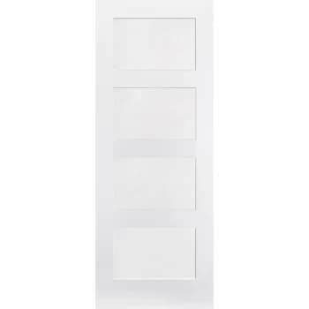 Shaker Internal Primed White 4 Panel Fire Door - 686 x 1981mm