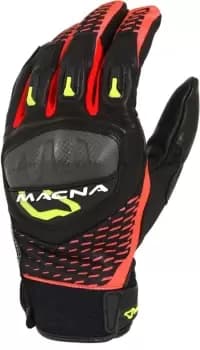 Macna Siroc Motorcycle Gloves, black-red-yellow, Size S, black-red-yellow, Size S