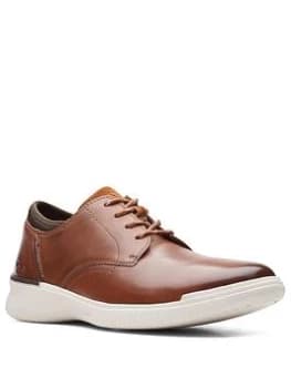Clarks Donaway Plain Shoes - Dark Tan, Dark Tan, Size 10, Men