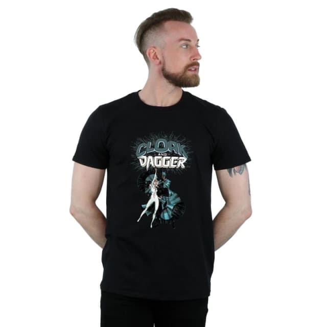 Marvel Marvel Men Cloak And Dagger Shadow Dance T-Shirt in Black Size: Small Black S Male 5057864491500