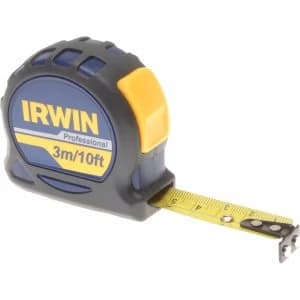 Irwin Professional Pocket Tape Measure Imperial & Metric 10ft / 3m 16mm