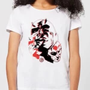 Marvel Knights Daredevil Layered Faces Womens T-Shirt - White - L