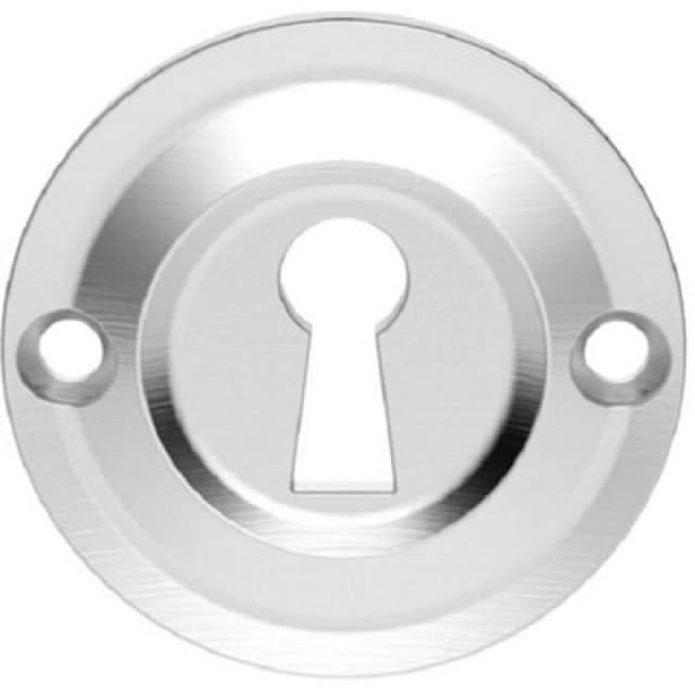 Loops 42mm Standard Keyhole Profile Escutcheon Rounded Ridge Satin Chrome Multi unisex
