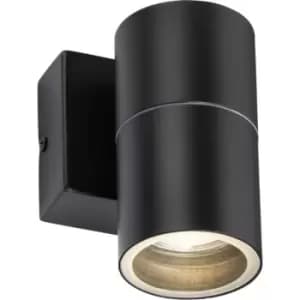 Knightsbridge - GU10 Fixed Single Wall Light - Black 230V IP54 20W