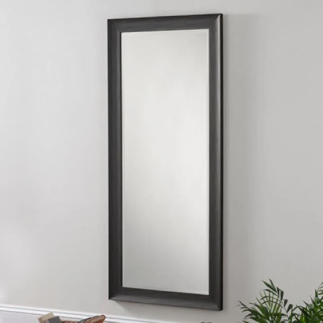 Yearn Mirrors Yearn Mirrors Charcoal Grey Scooped Framed Mirror 167.5x76cm Grey One Size Unisex 0716053064745