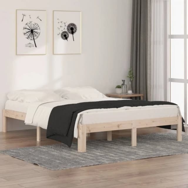 VIDAXL Bed Frame without Mattress Solid Wood 150x200cm King Size vidaXL 8720286879214