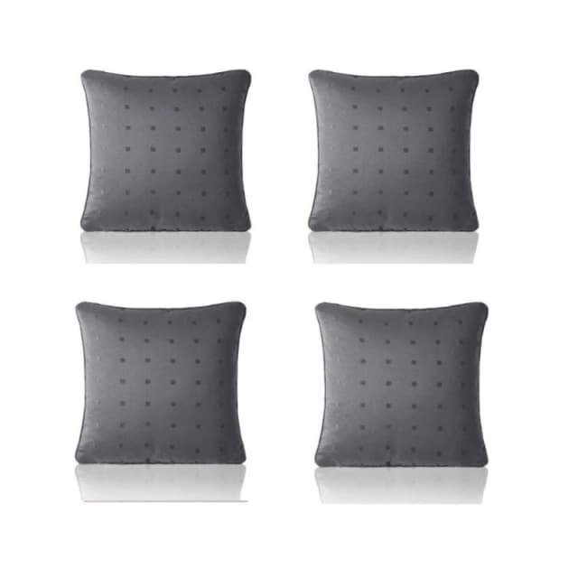 Alan Symonds Semi Plain Dobby Square Geometric Woven Jacquard C Charcoal unisex 45x45cm