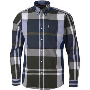 Barbour Mens Tartan 12 Tailored Shirt Sage Large