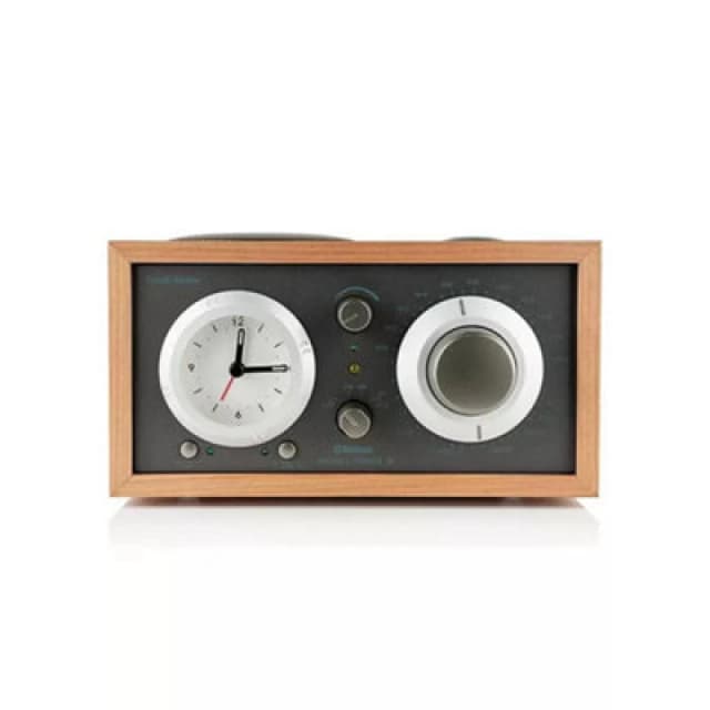Tivoli Audio Model Three Clock Radio With Bluetooth Am Fm Cherry / Metallic Taupe