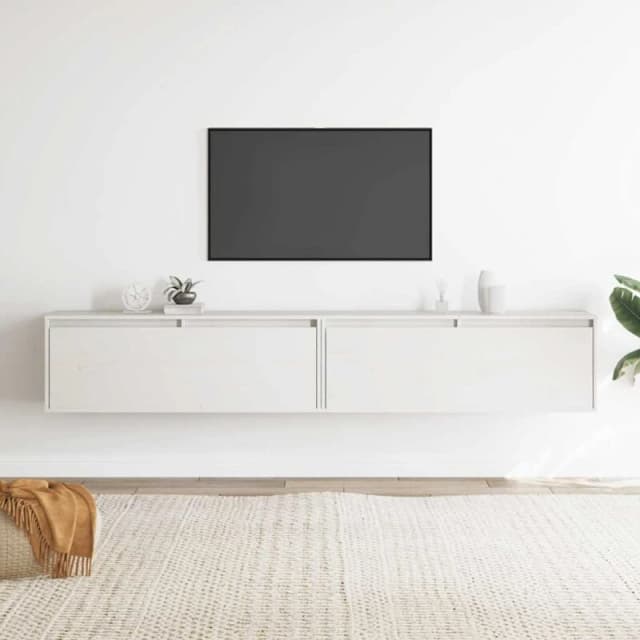 VIDAXL Wall Cabinets 2 pcs White 100x30x35cm Solid Wood Pine vidaXL 8720286840603