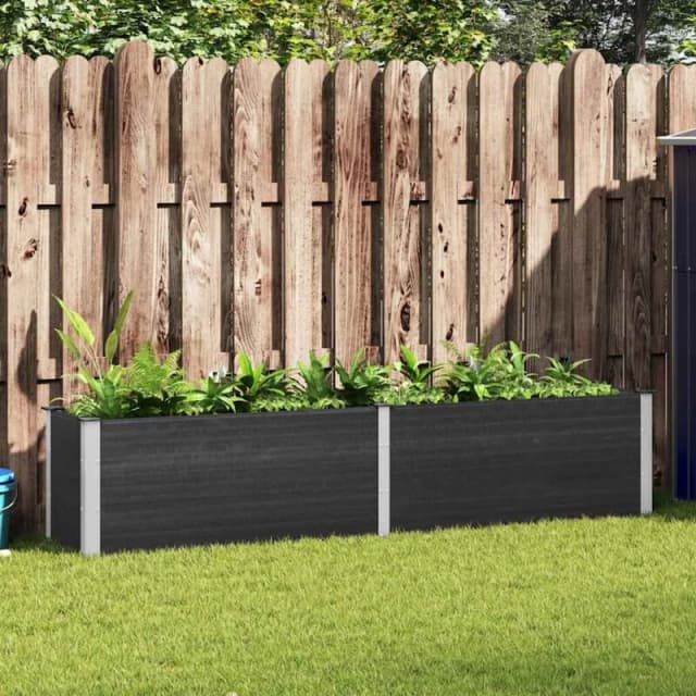VIDAXL Garden Raised Bed 250x50x91cm wpc Grey Vidaxl 8719883813523