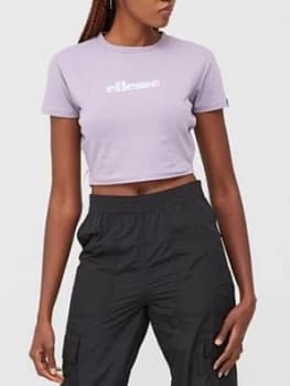 Ellesse Heritage Siderea Crop T-Shirt - Purple