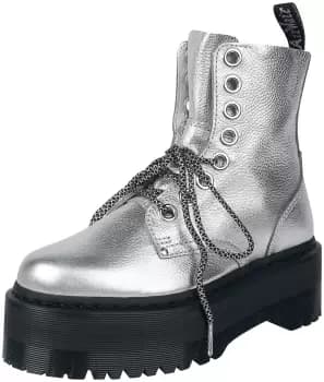 Dr. Martens Jadon Max - Silver Metallic Tumble Laced Boots silver coloured