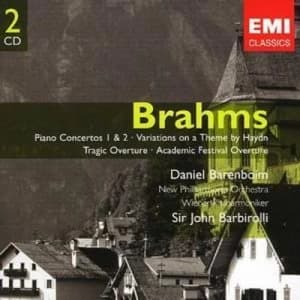 Piano Concertos 1 and 2 Barenboim by Johannes Brahms CD Album