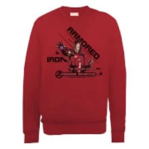 Marvel Avengers Assemble Armored Iron Man Sweatshirt - Red - L