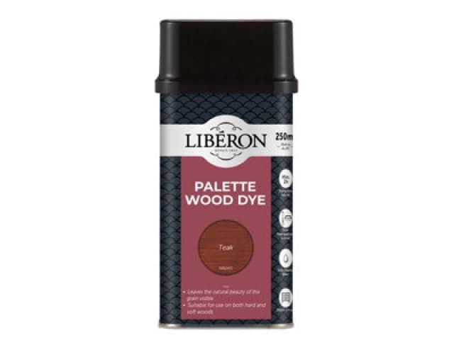 LIBERON Liberon - 126733 Palette Wood Dye Teak 250ml LIBWDPT250N 3282391062851
