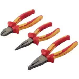 99070 XP1000 VDE Pliers Set, Tethered (3 Piece) - Draper