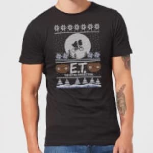 E.T. the Extra-Terrestrial Christmas Mens T-Shirt - Black