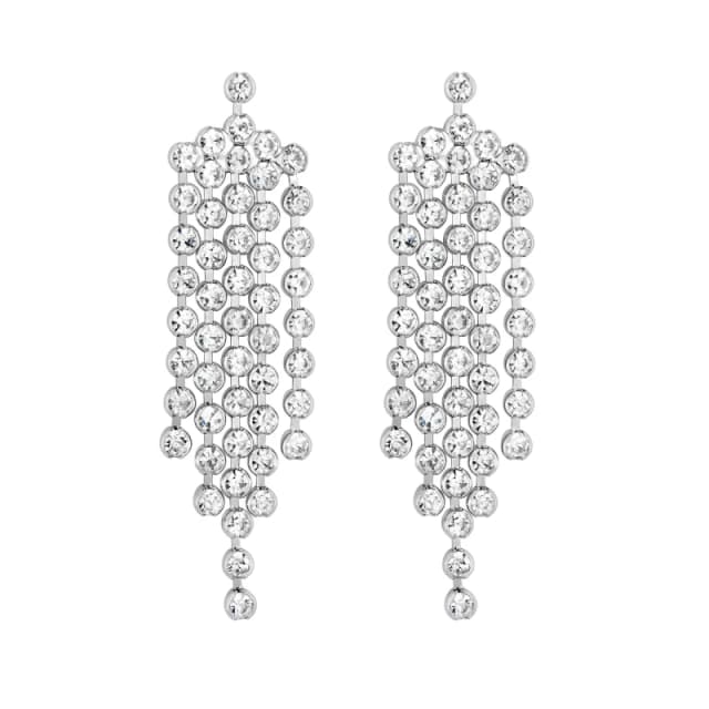 Jon Richard Silver Plated Crystal Waterfall Earrings Jewellery Sets One Size Silver 70968211000