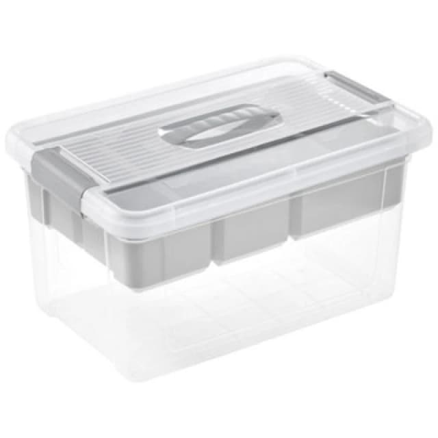 Keeeper Henri Organiser Box 16 Litre With Handle - Grey