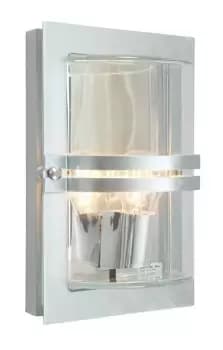 Basel 1 Light Outdoor Flush Wall Light Galvanised IP54, E27