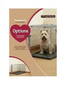 Rosewood Two Door Dog & Puppy Home - Medium 76 X 52 X 58Cm