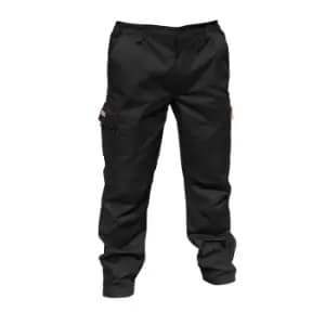Result Mens Stretch Work Trousers / Pants (34inch Long Length) (32") (Black)