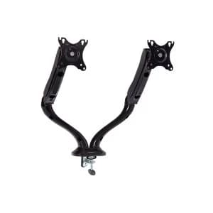 ProperAV Desk PC Monitor Mount Gas Spring Dual Arm 19-27"