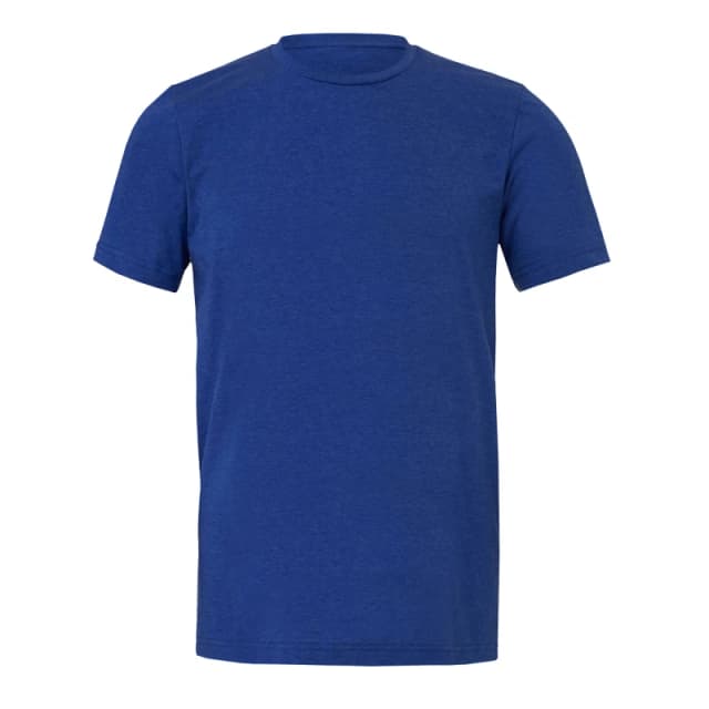 Bella + Canvas Mens Heather Jersey Short-Sleeved T-Shirt in Dark Blue Size: 2XL Dark Blue Male 2XL