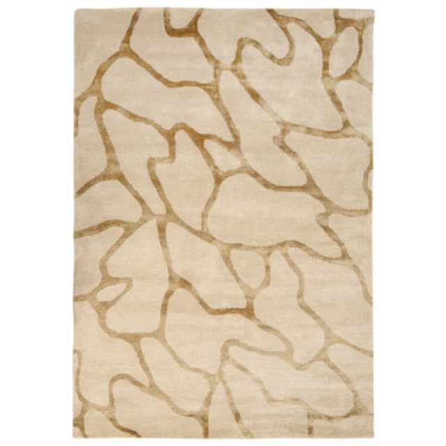 Beliani Rug Makola Beige 160 X 230 Cm Viscose