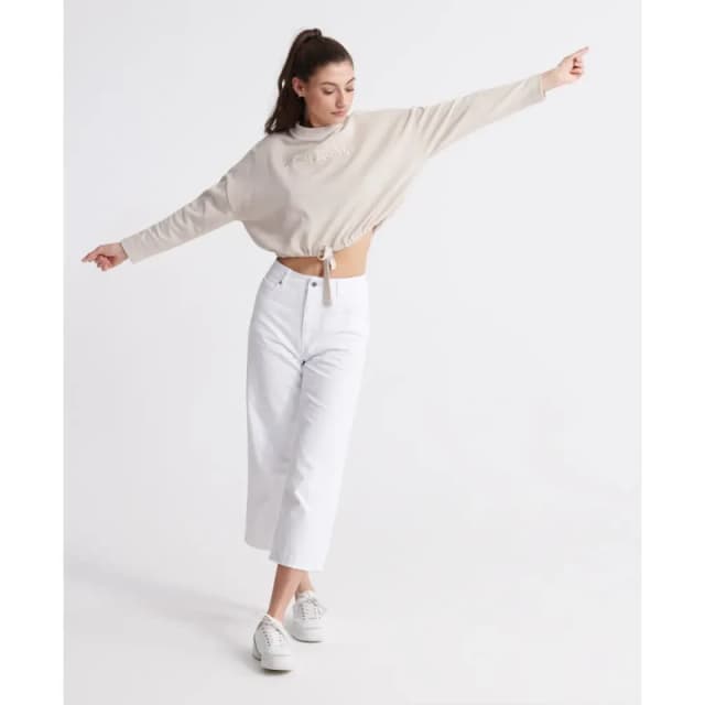 Superdry Womens wide legged trousers Superdry Blanc Female 26x30