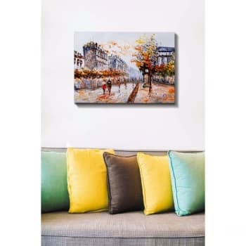 Kanvas Tablo (50 x 70) - 208 Multicolor Decorative Canvas Painting