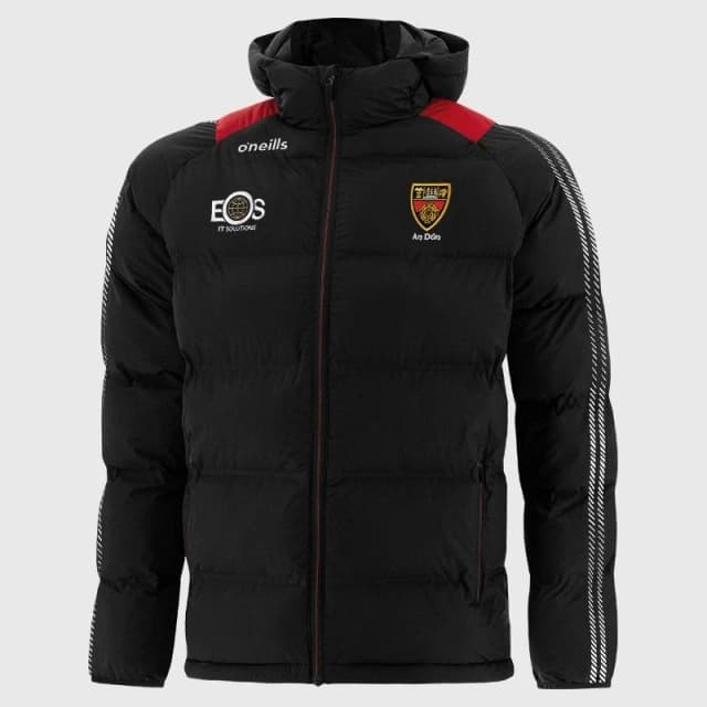 ONeills Kids Down Dynamo Down GAA Quilted Performance Training Jacket Blk/Red/White male 5-6 Years