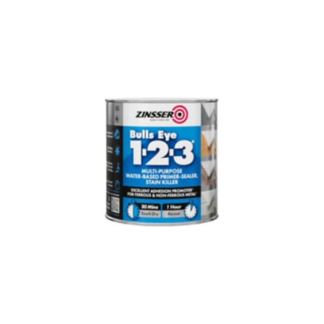 ZINSSER Zinsser - Bulls Eye 1-2-3 - Primer-sealer - Stain Killer - 1 Litre - Grey ZN7041353D1