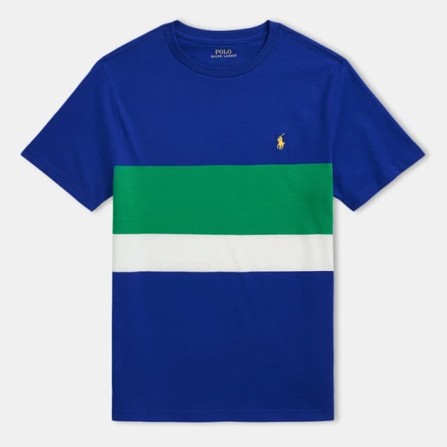 Polo Ralph Lauren Stripe Tee Juniors - Blue Blue One Size