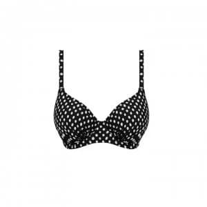 Fantasie Santa Monica Underwired Full Cup Bikini Top - BLK Black White